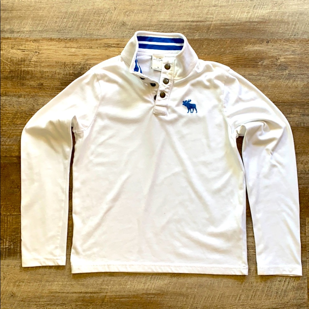 Boy White long sleeves tee Abercrombie kids Size M